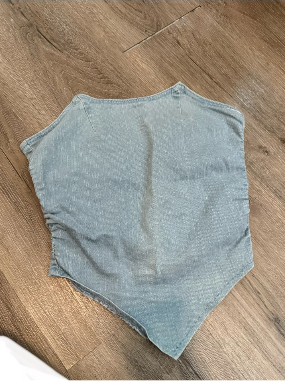 Denim Asymmetric tube Top size medium